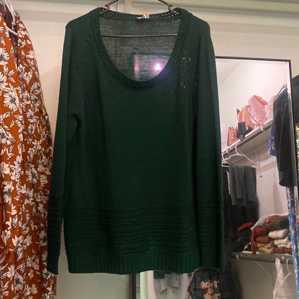 Dress barn forest green sweater